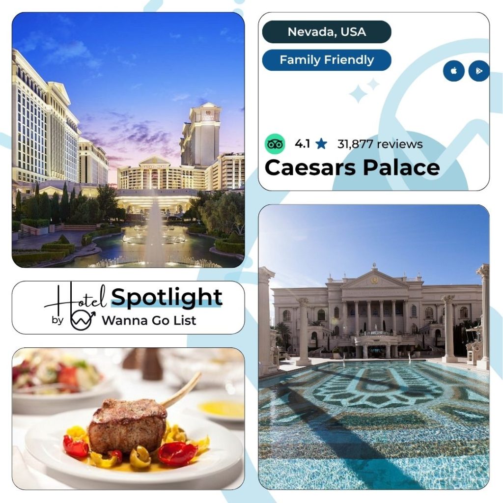 Marvel at the grandeur of Caesars Palace Las Vegas, a legendary landmark centrally located on the Strip. Since opening in 1966, this Roman-themed resort has grown to encompass over 3,300 rooms spread across five distinct towers—Augustus, Centurion, Roman, Palace, and Forum—each showcasing opulent designs and rich architectural details that transport guests to the heart of ancient Rome. Guests rave about its unbeatable location, with quick access to world-class entertainment, high-end shopping, and the city’s vibrant nightlife, making it the heart of the Las Vegas action.